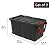 Storage Bins 40 Gallon Heavy-Duty Plastic Storage Bins, 2 Pack Container Totes with Durable Lid and Secure Latching Buckles, Stackable, Tough Storage Containers for Garage and Metal Rack Organizing