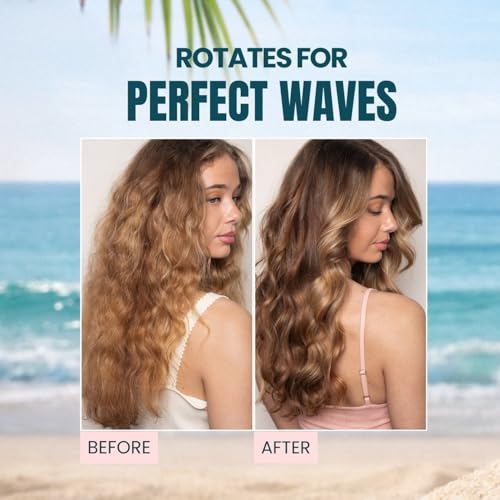 Image of The Beachwaver Co. Rotating Curling Iron Ceramic Curling Iron - Largest Barrel Size for Long Hair! | Auto-Shut Off, Travel-Friendly, Dual Voltage