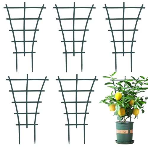6 Pezzi Supporto per Piante Rampicanti, Supporto per Piante da Giardino in plastica verde, Supporto per Piante in Vaso, per Giardino