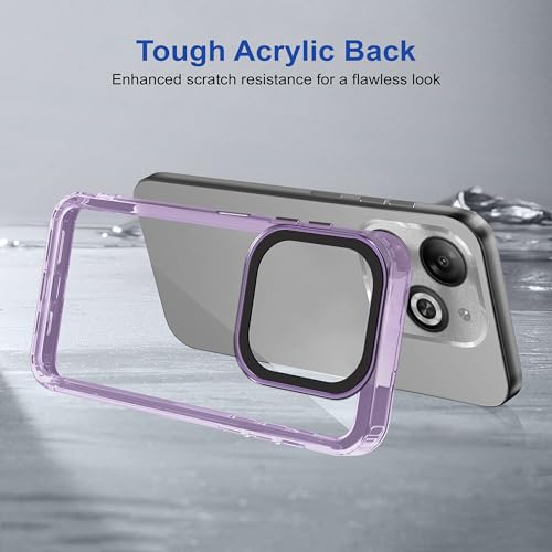 Image of amazon basics Back Case Cover for Infinix Smart 8 HD (TPU + PC Translucent Purple)