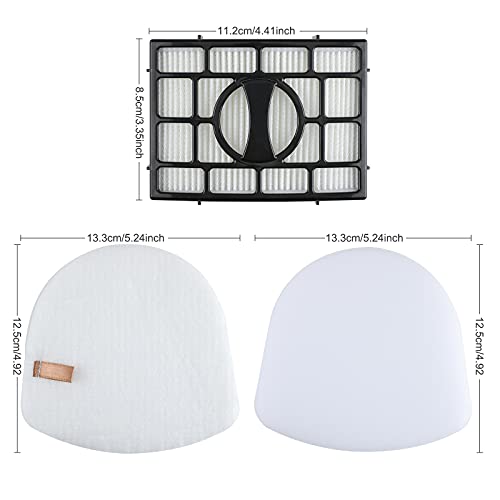 Viewall 2 Hepa Filter 4 Foam Felt Replacement Kit For Shark Rotator Navigator Zu560 Zu561 Zu562 Zu572 Uv650 Uv725 Zero-M Lift-Away Speed Upright Vacuum Part Xffk560 Xhepa560 With Cleaning Brush #TOP3