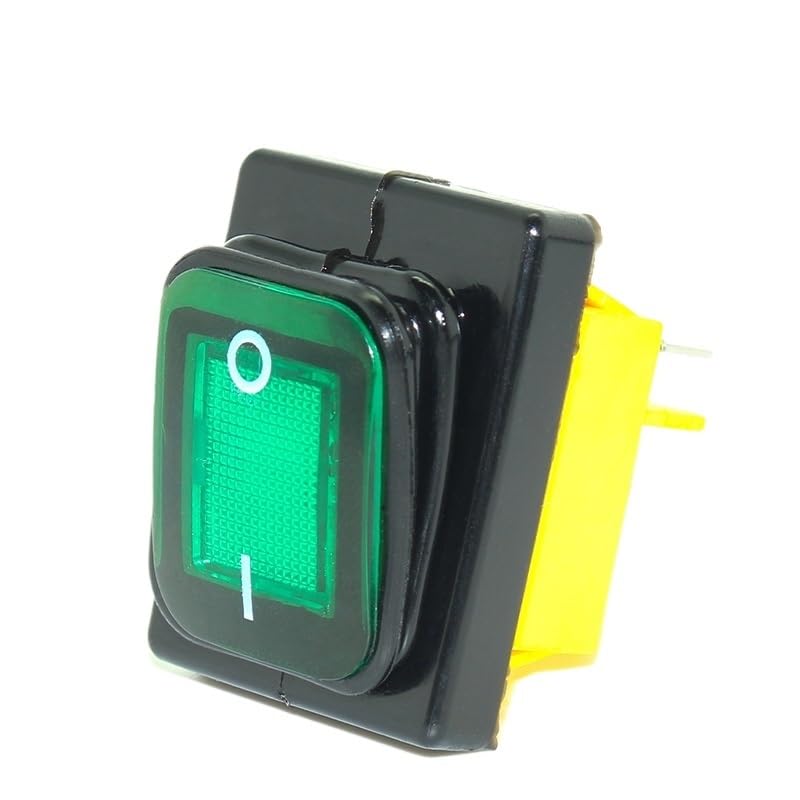 T85 12v 24v 220v 30A Rocker Switch kcd4 Heavy Duty Four pin Waterproof on Off Sliver Contact Point Copper pin red led lamp(White,48v)