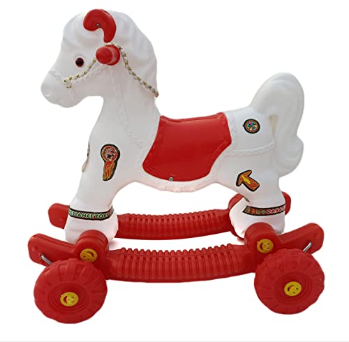 Image of Haristar Riding Horse for Kids /Baby Horse Rider for Kids 1-5 Years- khilona Baby boy Toys 5 Years (chetak White)