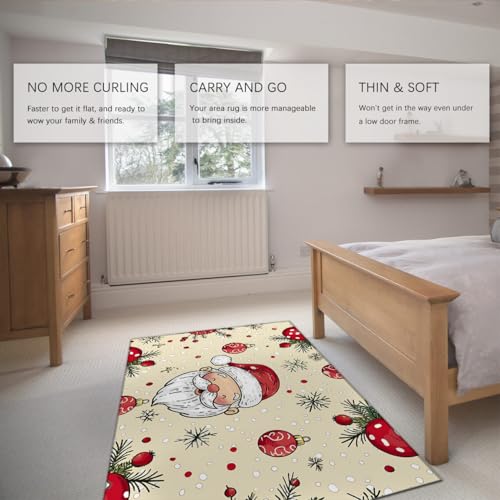 Tapis salon Noël grands lavables 180x270cm pour chambre bébé - 5