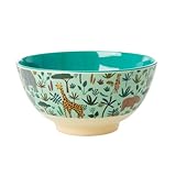 Medium Melamin Schüssel - Grün - Jungle Animals Print