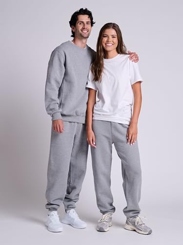 Image of Russell Athletic Men's Dri Power Fleece Elastic Bottom Sweatpants, Relaxed Fit, Moisture Wicking, with or Without Pockets