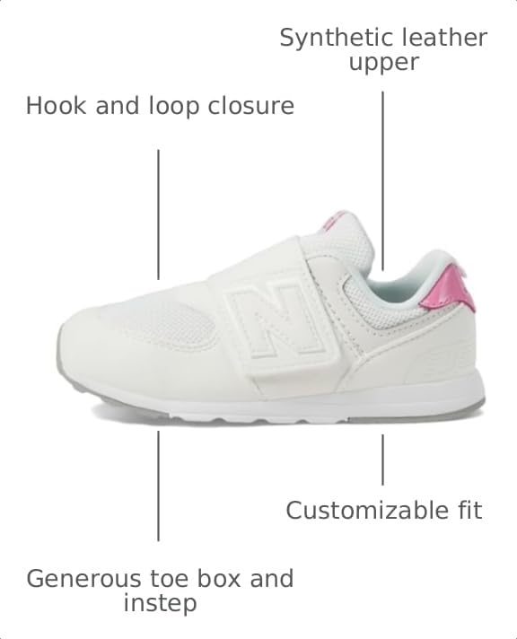 Image of New Balance Kids 574 New-b V2 Familiar Ground Hook and Loop Sneaker