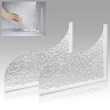DARMA Detachable Shower Splash Guard, Self-Adhesive Transparent Stone Pattern Shower Corner Water Gu