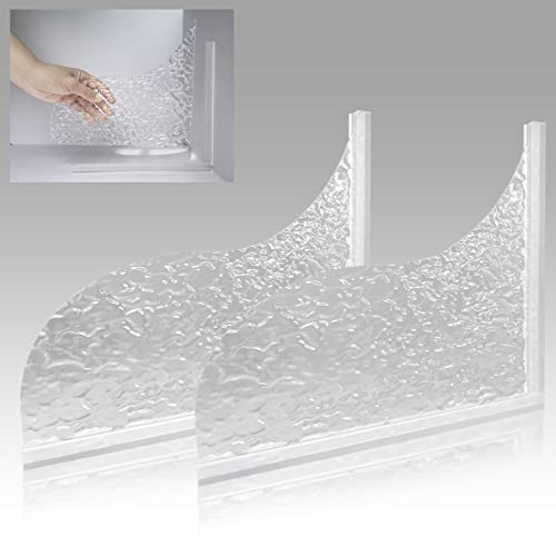 Darma Detachable Shower Splash Guard, Self-Adhesive Transparent Stone Pattern Shower Corner Water Guard, Tub Splash Guards To Keep Water In Shower, Acrylic Clear Bath Splash Guard For Bathtub (2Pcs) #TOP28