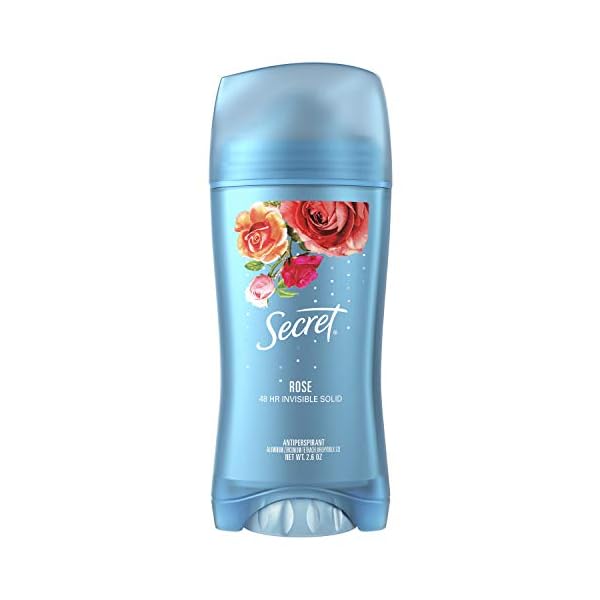 Secret Invisible Solid Antiperspirant and Deodorant, Rose Scent, 2.6 oz