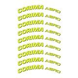  STAR SAM Pegatinas Compatibles con llanta bici carretera Corima Aero 50mm Amarillo fluorescente 1 CMT