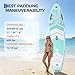 Premium SUP Board Set, Stand Up Paddling Board Aufblasbar, Mit Universal Kamerahalterung, Komplettes Zubehör, Verstellbares Paddel, Anfänger, Fortgeschrittene (Blaugrünes Palmenblatt)