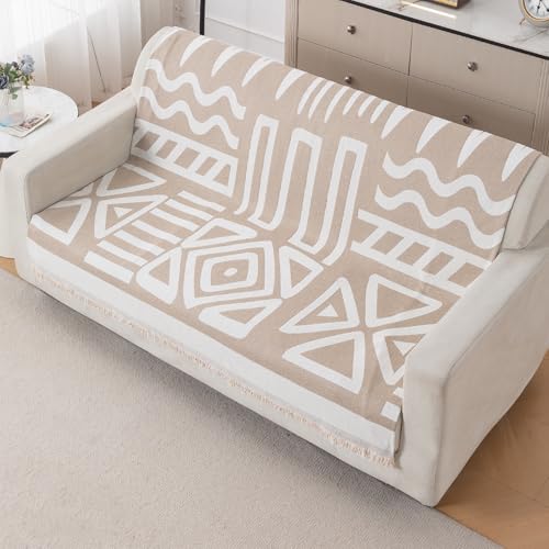 Image of HOKIPO Sofa Cover 3 Seater, 180x175 cm, Beige