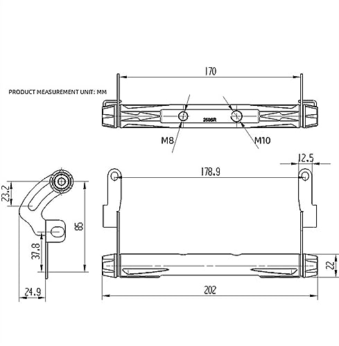 Support d'extension moto pour CFMOTO 250SR barre de navigation multifonction - 4