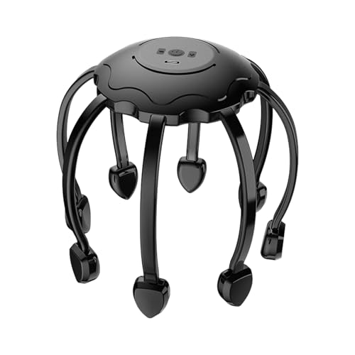 Appareil de massage électrique de la tête de pieuvre - 360 ° - Outil de relaxation du cuir chevelu - 8 griffes - Appareil de massage anti-stress pour femme - Utilisation de voyage - Soin des cheveux