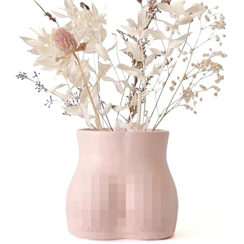 Bum Vase - Quirky Pink Ceramic Planter Cover