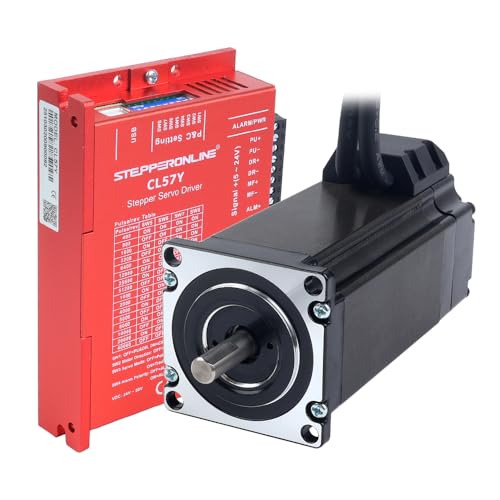 STEPPERONLINE Closed Loop Schrittmotor 1 Achse CNC KIT 3.0 Nm 5.0A Nema 23 Motor & 0-7.0A 24-50VDC Treiber CL57Y