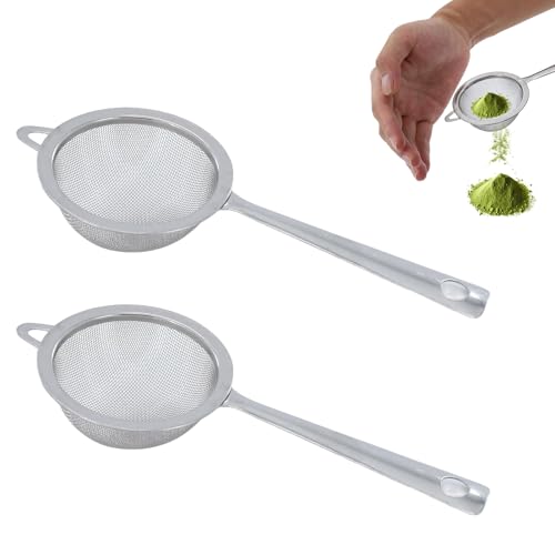 Strainer Fine Mesh, Eliminate Clumps In Matcha Green Tea Powder