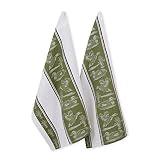 DII Woodlands Collection Dishtowel Set, 18x28, Duck Jacquard, 2 Piece