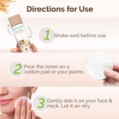Image of Mamaearth Rice Water Dewy Face Toner with Rice Water & 4% Niacinamide for Glass Skin 150ml |Intensely Hydrates |Minimizes Pores |Even Skin Tone |Korean Rice Toner | Alcohol-Free| Suits All Skin Types