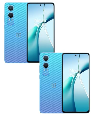 Image of (Pack of 2) Compatible with Skin Sticker /Vinyl wrap /Protective Film Mobile Back Skin Carbon Fiber 3D Transparent by Candeal Mizhan(Only Back) (Oneplus, Oneplus Nord CE 4 Lite 5G)
