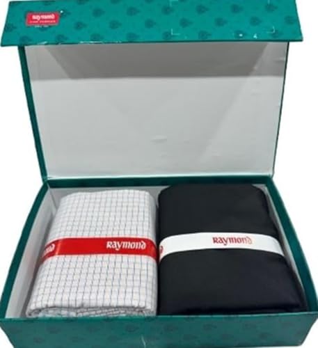 Image of Raymond Men's Premium Shirt & Trouser Fabric Combo | Unstitched Cotton Blend | Formal & Office Wear Fabric Set