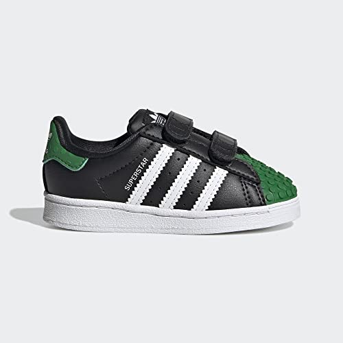 adidas Infant Superstar x Lego Shoes, Black Green2