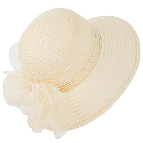 Sombrero Derby para Mujer con Lazo y Organza