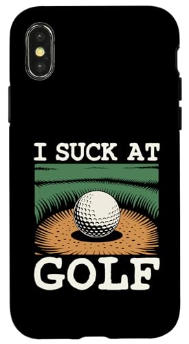 I Suck At Golf Joke ʔSt s Ȓj St X}zP[X iPhone X/XS p