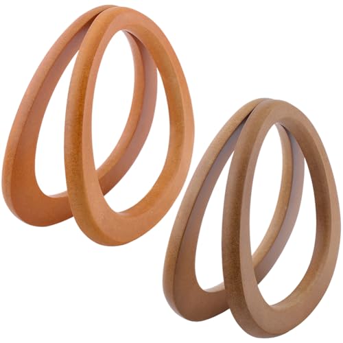 Asas de madera de 4cm lisas para tejer bolsos decorativos estables 2