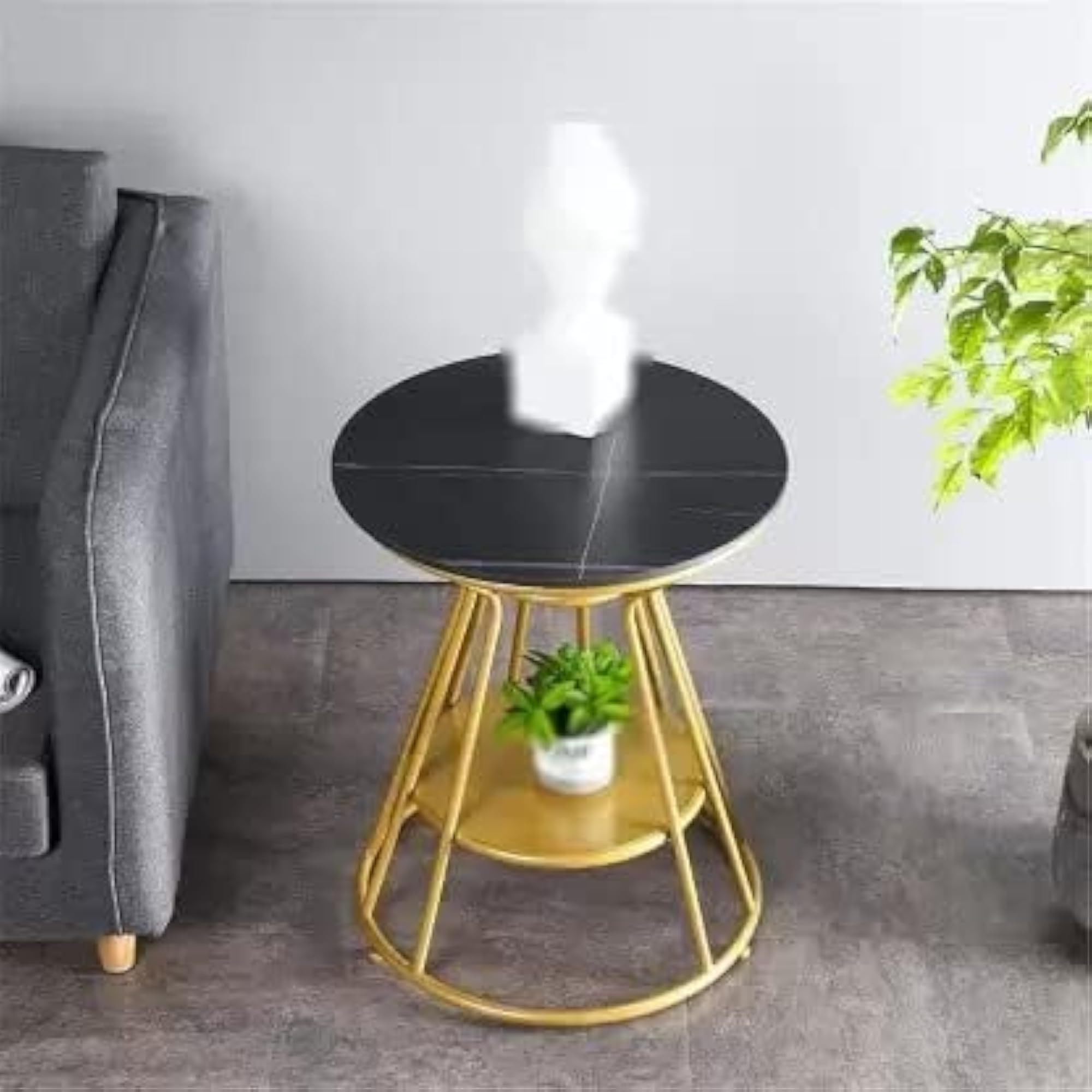 Decorative Coffee Table with Engineered Wood Top and Metal Frame