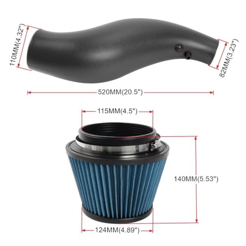 Kit d'aspiration air froid Civic carbone blanc pour sorties sur circuit - 4