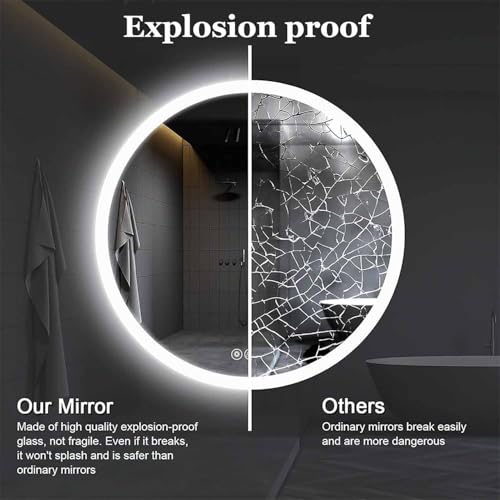 Miroir intelligent à intensité variable pour effacer la buée - 6