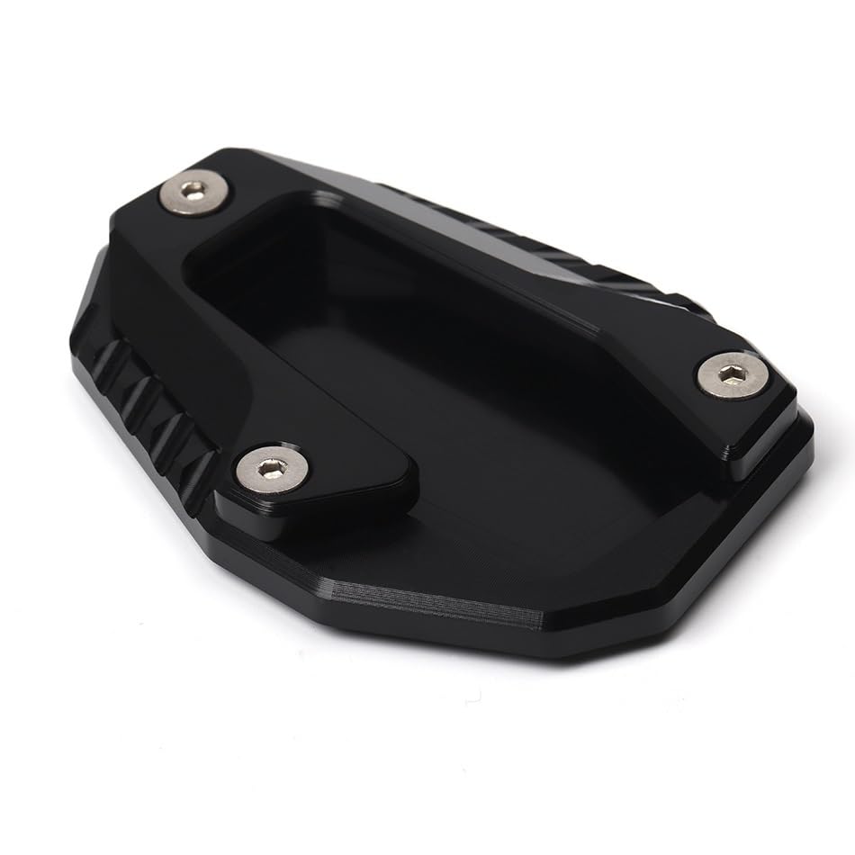 Plaque agrandie de béquille pour Hypermotard 821 qui évite la chute sur sol meuble