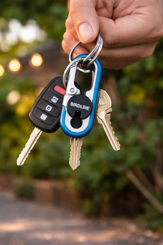 Image of BIRDLINE Multifunctional Car Keychain for Men & Women - Metal Key Ring, Durable, Stylish & Versatile Key Holder for Car, Bike, Bags & Gifts - Sleek Modern & Classic Design.
