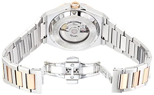 Gevril Men's High Line Swiss Automatic Watch, Two Toned 316L Stainless Steel IPRG Bracelet with Deployment Buckle3