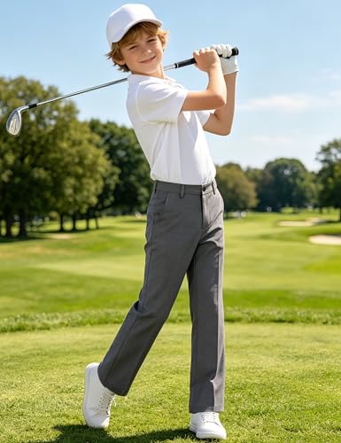 Image of Boys Dress Pants School Uniform Golf Pants for Boys Chino Pants