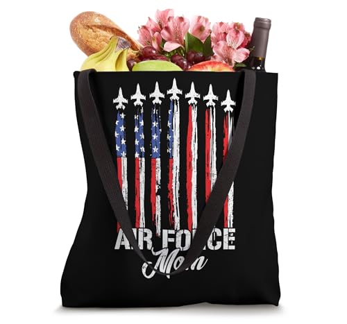 Bolsa tote para mamá orgullosa de la Fuerza Aérea de EE.UU., para familia de airmen, con diseño estadounidense miniatura 4