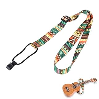 PSOWQ Sangle de guitare ethnique 1 pièce pour ukulélé, réglable avec sangle à clipser 59 cm-140 cm, pour basse électrique acoustique, style bohème, style maya - Les Beatles, Paul McCartney, John Lennon, RIngo Starr, George Harrison