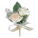 Der Boutonniere ist mit einem kleinen Clip fixiert und Sie müssen sich keine Sorgen ums Fallen machen.