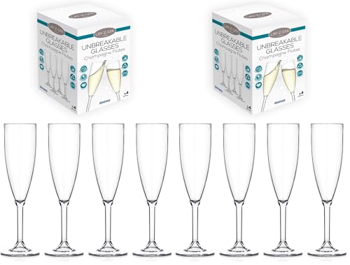 Image of Lay-Z-Spa Reusable Plastic Poly Carbonate Champagne Flutes for Hot Tub (Pack of 2)