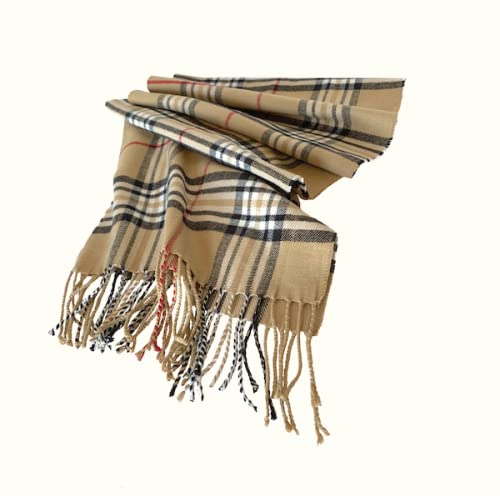 Plaid Super Soft Scarfs Luxurious Cashmere Feel Winter Scarf For Mens Womens Winter Warm Scotland Made 100% Cashmere Scarf Scarves Plaid Wool Nova Scottish Fashion Soft Wool Tartan Plaid Gift For Men Women #TOP2