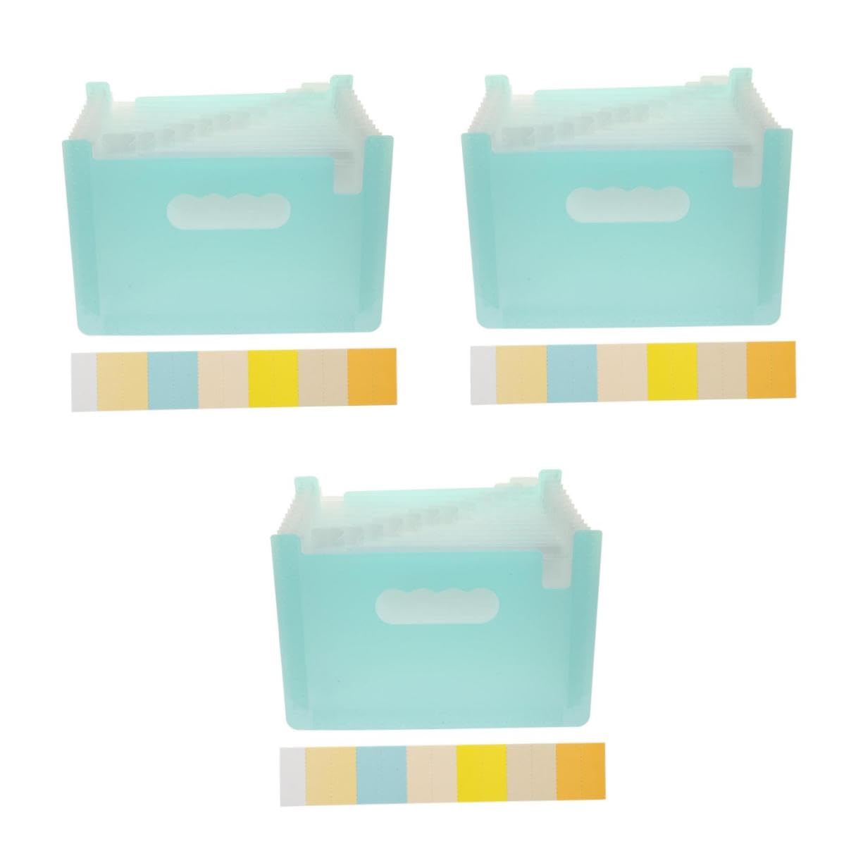 Angoily 3 Pezzi Organizzatore Ricevute Portatile Scomparti Blu Cartella per Documenti Coupon e Scontrini Resistente e Compatta per e