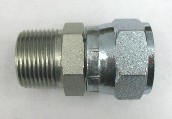 AF 9100-06-06 - 3/8 Male Pipe (.675''-18 Threads) X 3/8 Female JIC (9/16''-18 Threads) Swivel