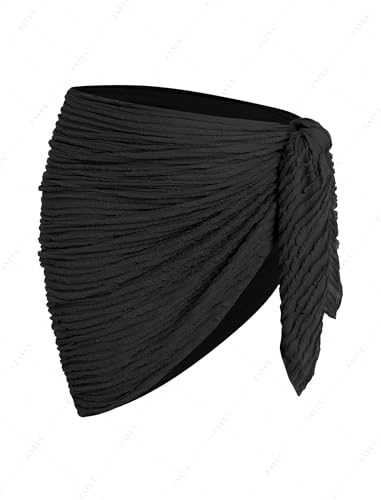 Image of ZAFUL Boho Beach Cover Ups for Women Sarong Coverups Sheer Bikini Chiffon Wraps Skirts for Swimwear