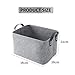 felt storage basket,Filz Aufbewahrungsbox,Filzkorb Grau Rechteck,Faltbar, mit Zwei Weichen Griffen,für Kleidung, Handtücher, Accessoires und Kinderspielzeug aufzubewahren,Groß 38 x 28 x 24 cm