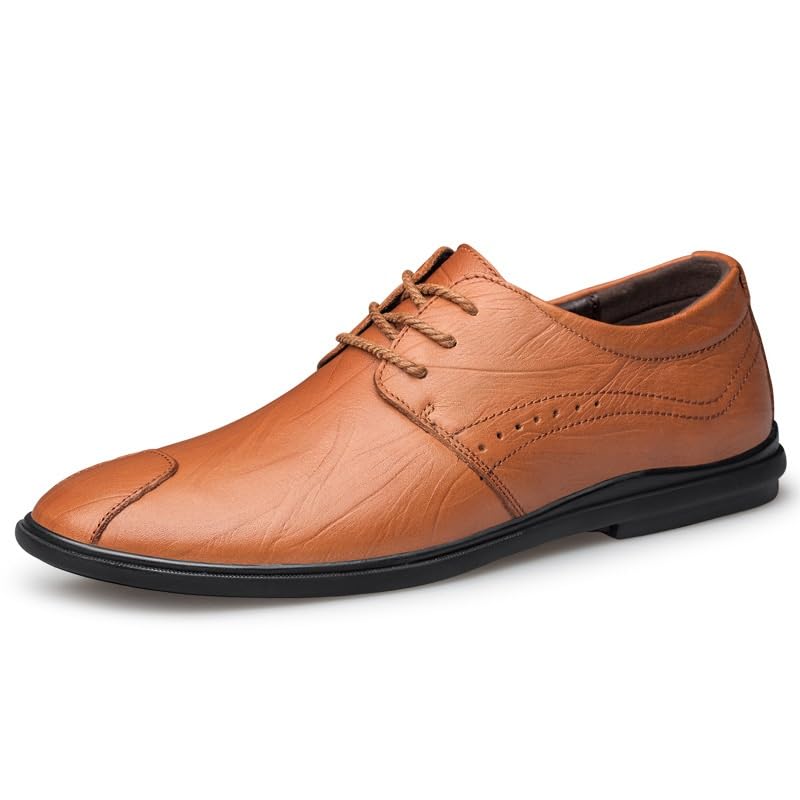 Mens Dress Shoes Leather Lace-up Oxford Derby Shoe Formal Brogue Wingtip Dress Shoes for Men