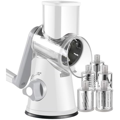 Ancevsk Rotary Cheese Grater with Handle Cover