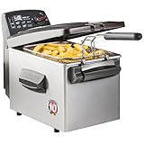 Fritel Friteuse Turbo SF® 4345-4 L - 3200 W - Filtre + Fenêtre de contrôle - 3 à 5 pers. - Couvercle fixe - Huile + graisse solide