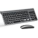 Price comparison product image Slim Keyboard and Mouse Wireless Ultra Thin Set UK Layout, TopMate 2.4G Silent Compact USB Mouse and Scissor Switch Keyboard with Numeric Keypad and Cover, for PC/Laptop/Windows/Mac - Gray Black